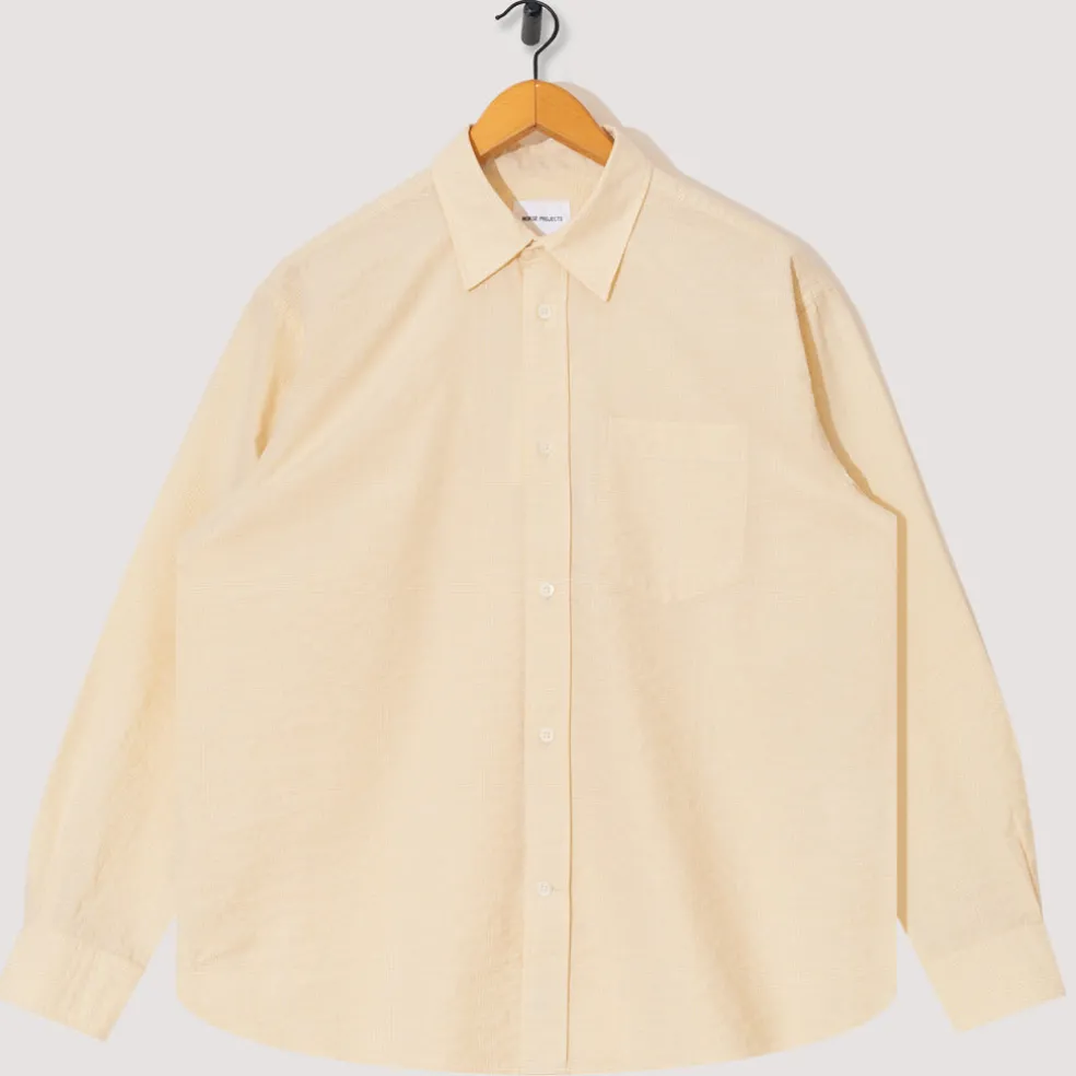 Mo Oversized Check Shirt - Oatmeal