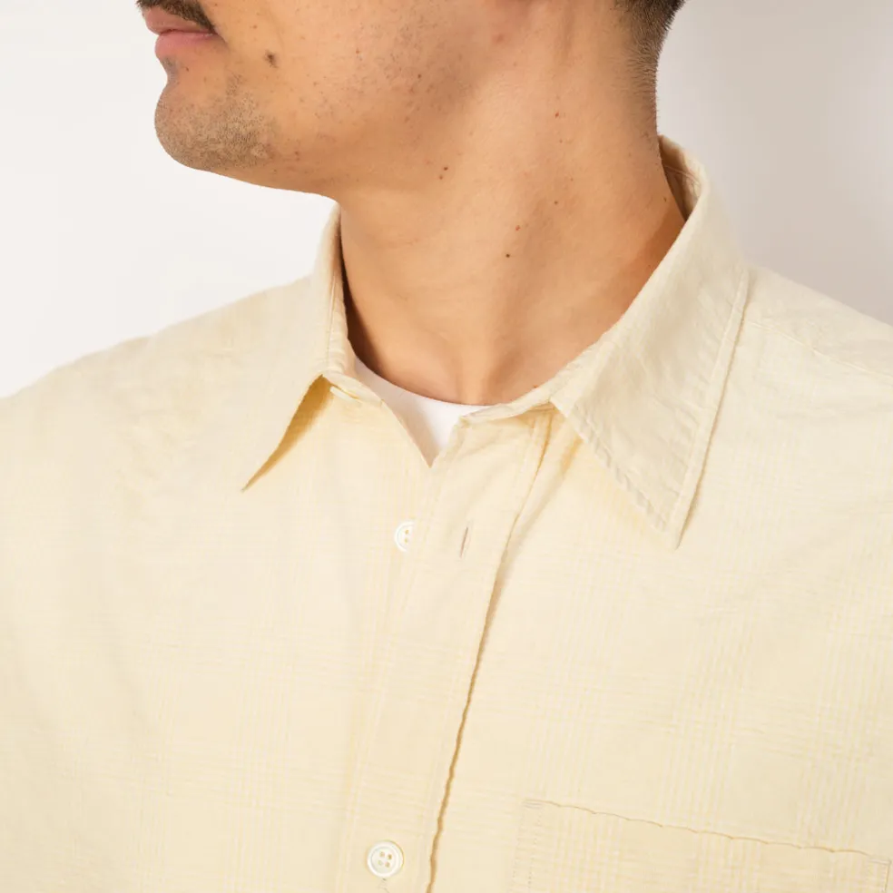 Mo Oversized Check Shirt - Oatmeal