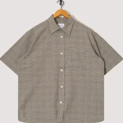 Mo Oversized Check SS Shirt - Moss Green