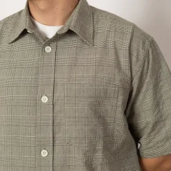 Mo Oversized Check SS Shirt - Moss Green