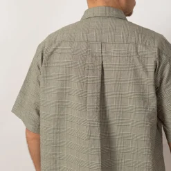 Mo Oversized Check SS Shirt - Moss Green