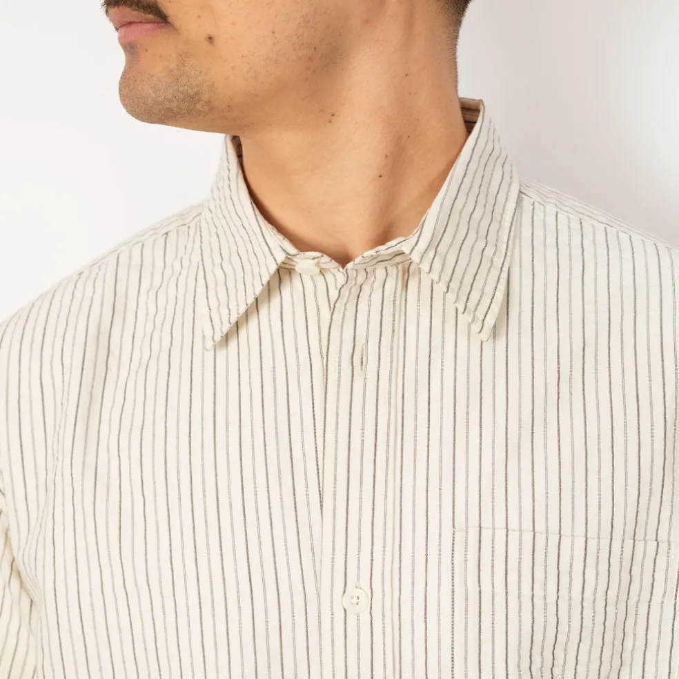 Mo Oversized Stripe Shirt - Chestnut