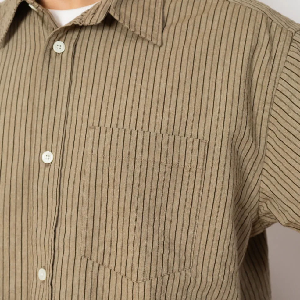 Mo Oversized Stripe Shirt - Clay