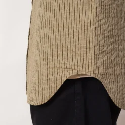 Mo Oversized Stripe Shirt - Clay