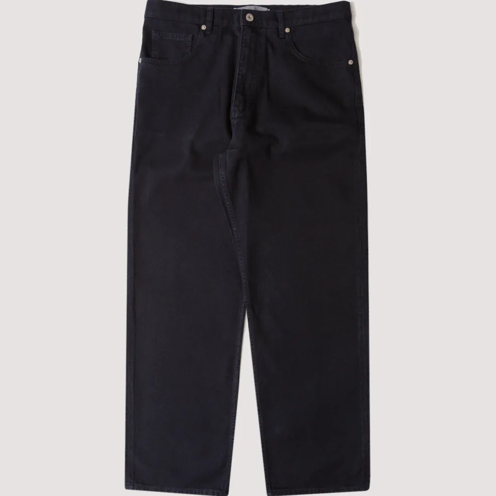 Mogens Relaxed 5 Pocket Heavy Twill Trousers - Dark Navy