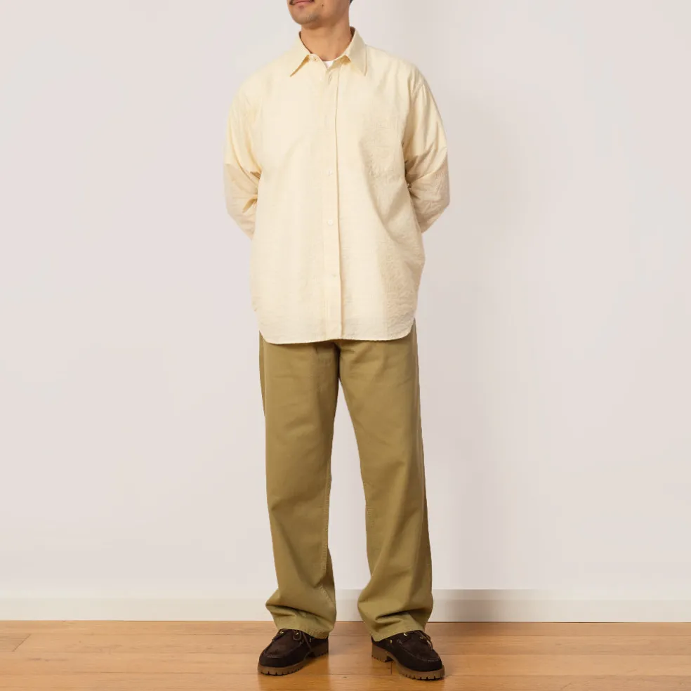 Mogens Relaxed 5 Pocket Heavy Twill Trousers - Moss Green