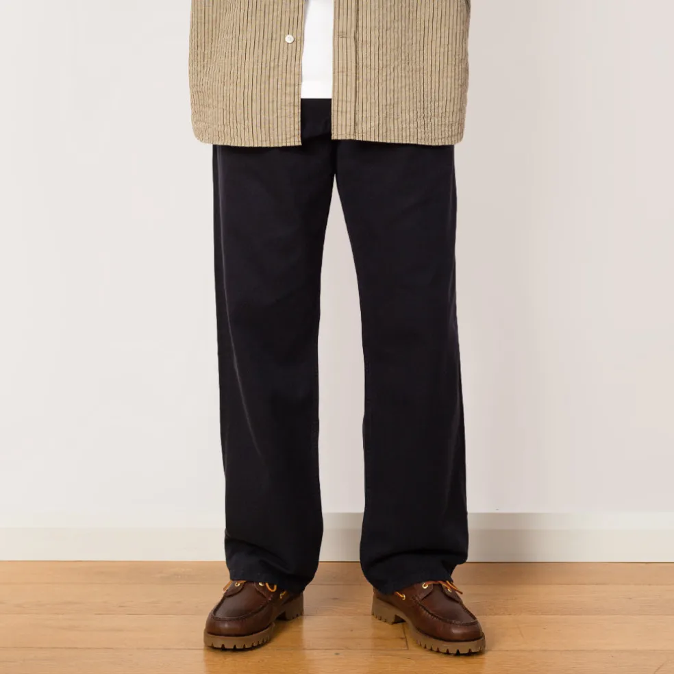 Mogens Relaxed 5 Pocket Heavy Twill Trousers - Dark Navy