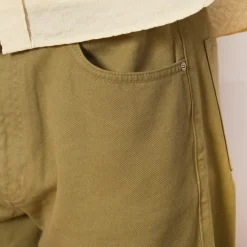 Mogens Relaxed 5 Pocket Heavy Twill Trousers - Moss Green