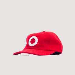 O 6 Panel Cap - Haute Red/White