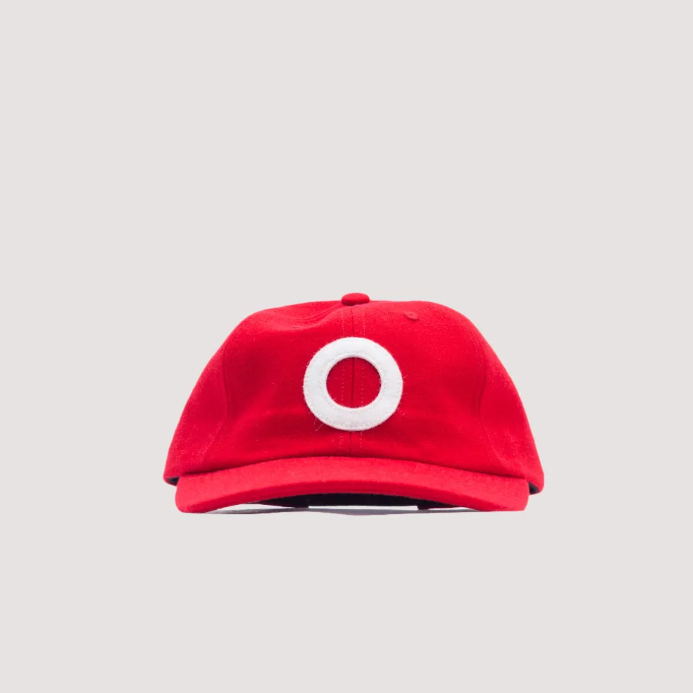 O 6 Panel Cap - Haute Red/White