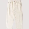108 One Wash Loose Ankle Denim - Ecru