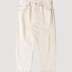 108 One Wash Loose Ankle Denim - Ecru