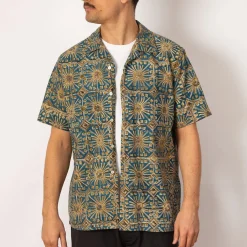 Open Collar Shirt - Blue