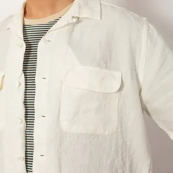 Open Collar Shirt - White