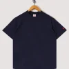 Open-End Dry Jersey Crewneck S/S - Navy