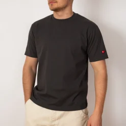 Open-End Dry Jersey Crewneck S/S - Faded Black