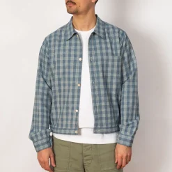 Palaka Jacket - Discharged Indigo Plaid