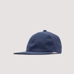 6 Panel Hat Seersucker - Navy