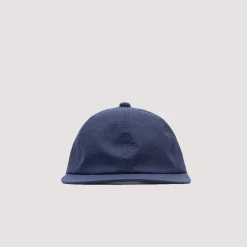 6 Panel Hat Seersucker - Navy