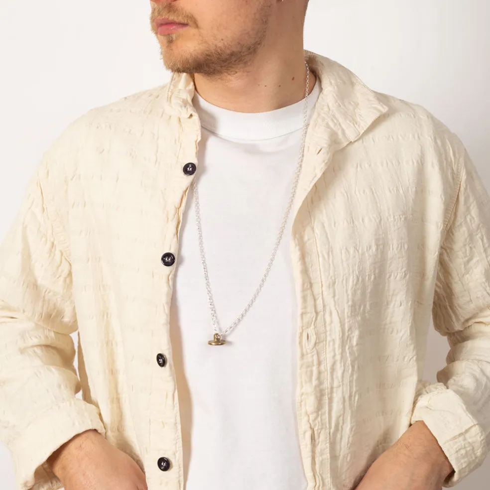 Penna Button Necklace - Polished