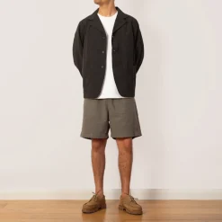 Per Cotton Tencel Shorts - Mid Khaki