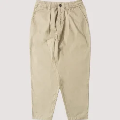 Pleated Track Pant - Stone Twill