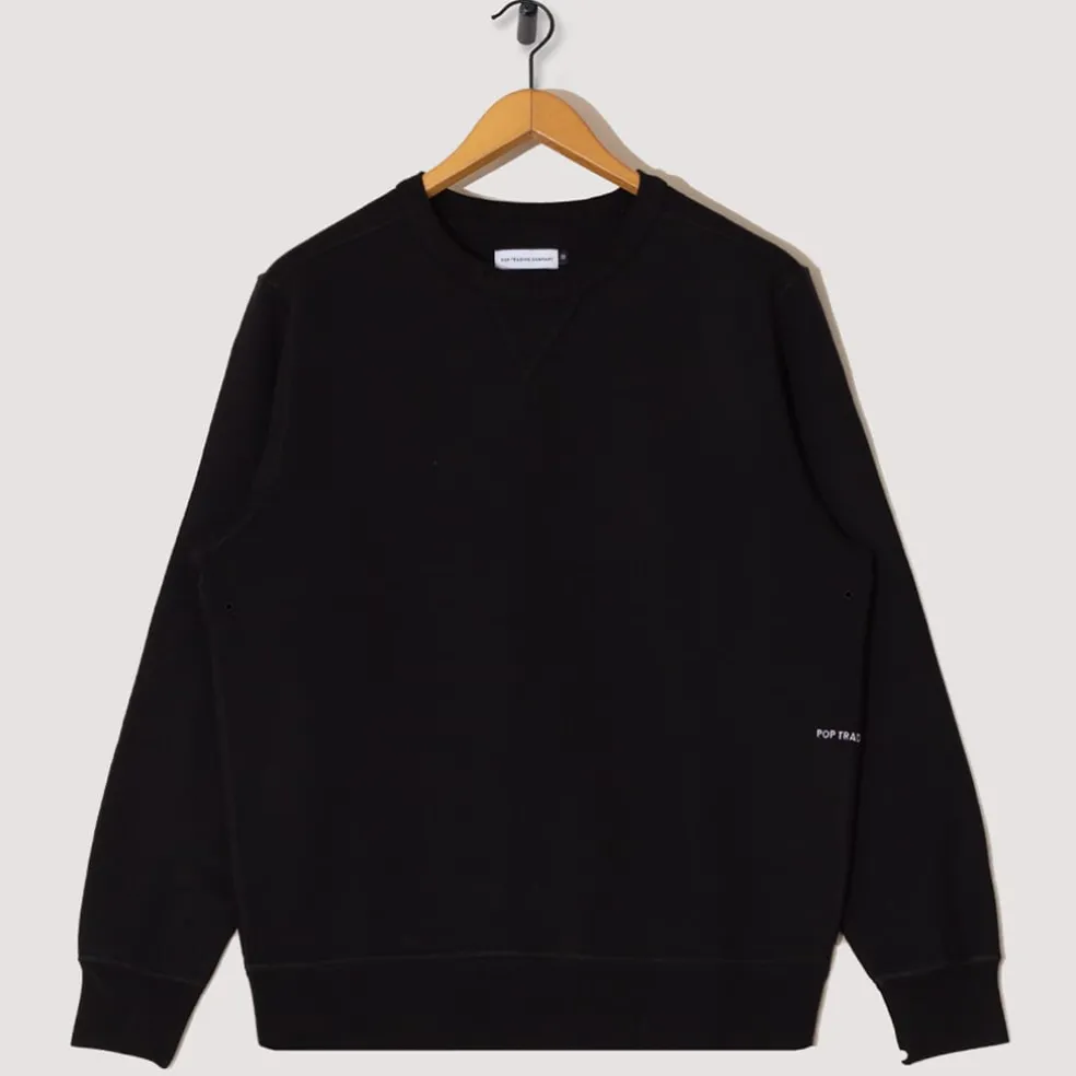 Pop Logo Crewneck Sweatshirt - Black