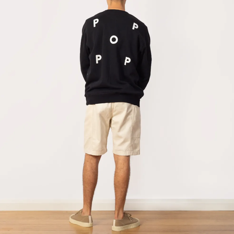 Pop Logo Crewneck Sweatshirt - Black
