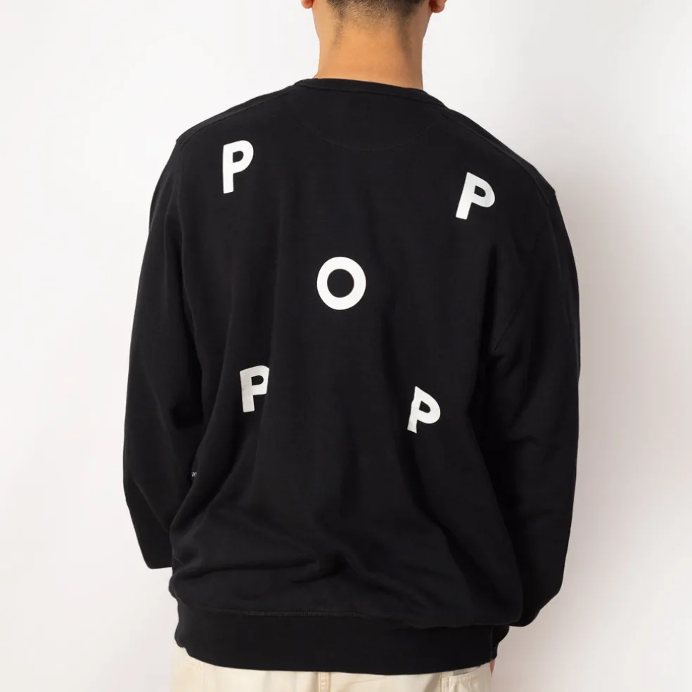 Pop Logo Crewneck Sweatshirt - Black