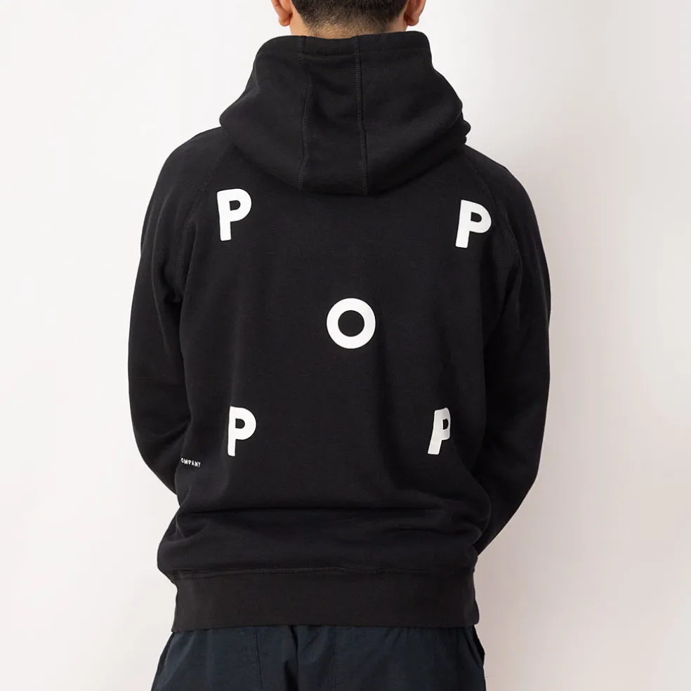 Pop Logo Hooded Sweat - Black