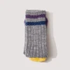 Rainbow Happy Heel Socks - Grey