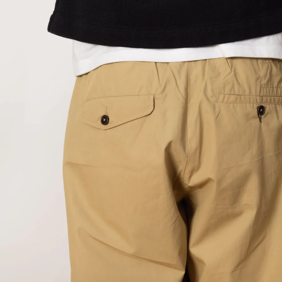 Recycled Poly Tech Pleated Track Pant - Sand