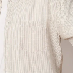 Relaxed Fit Shirt - Sage Microstripe Slub