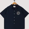 Relaxed Soft Collar Shirt - Navy