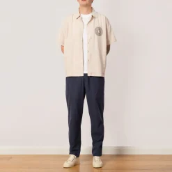 Relaxed Soft Collar Shirt - Light Stone