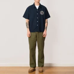 Relaxed Soft Collar Shirt - Navy