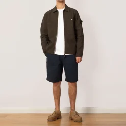 Ripstop Zip Overshirt - Military Green (V0054)
