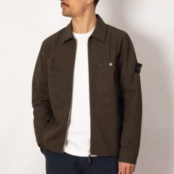 Ripstop Zip Overshirt - Military Green (V0054)