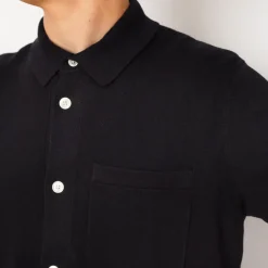 Rollo Cotton Linen SS Shirt - Dark Navy