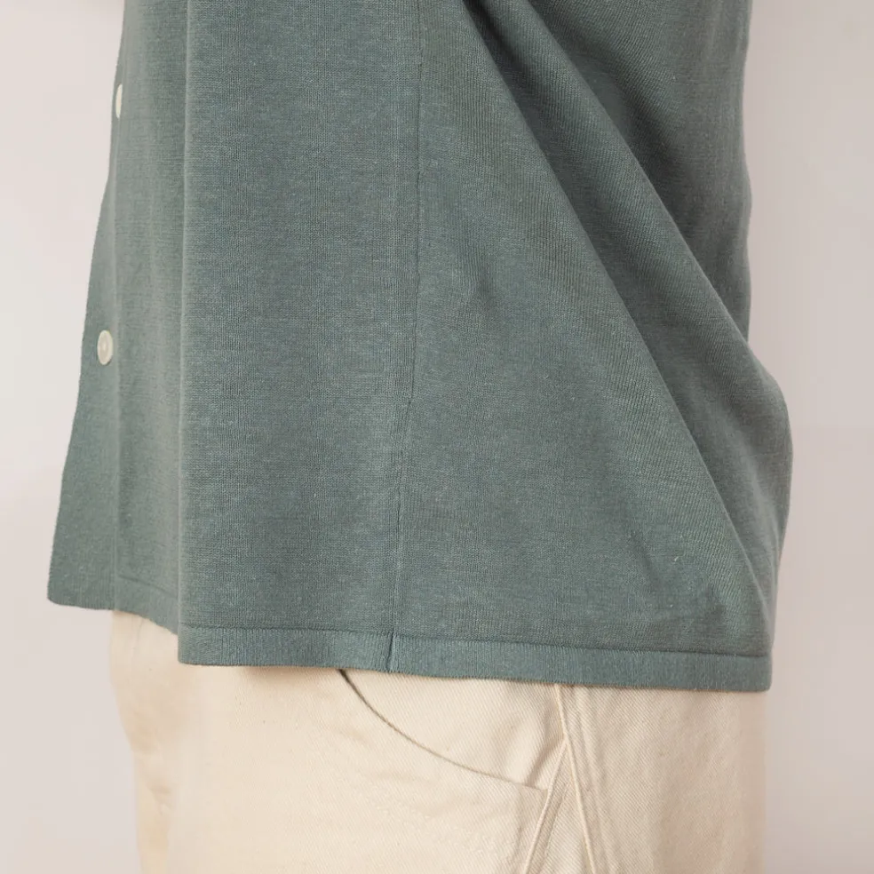 Rollo Cotton Linen SS Shirt - Greyish Blue