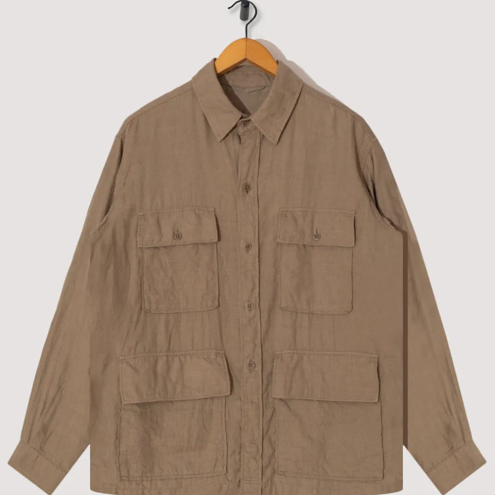 Safari Shirt Jacket - Beige