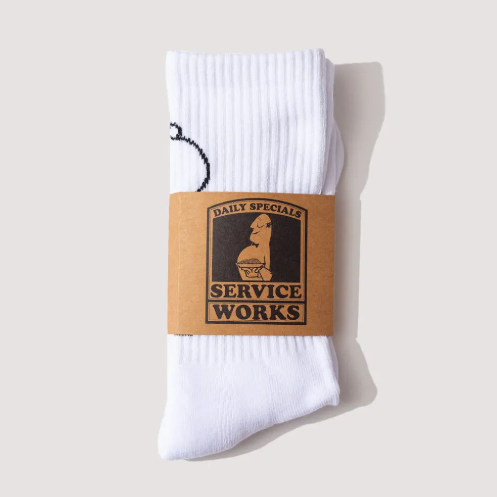 Salt + Pepper Socks - White