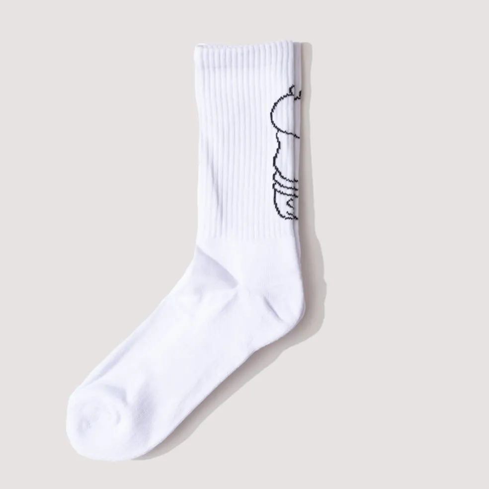 Salt + Pepper Socks - White