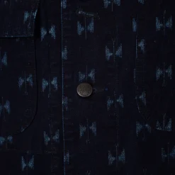 Short Coverall Jacket Printed Kasuri - Papillon