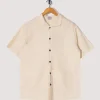 Short Sleeve Flipped Collar Shirt - Rinsed