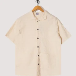 Short Sleeve Flipped Collar Shirt - Rinsed