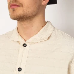 Short Sleeve Flipped Collar Shirt - Rinsed