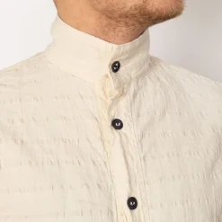 Short Sleeve Flipped Collar Shirt - Rinsed