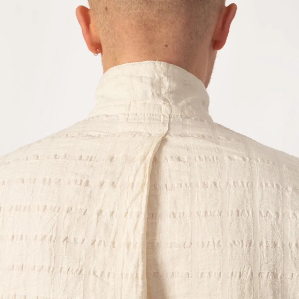 Short Sleeve Flipped Collar Shirt - Rinsed