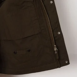 Short Stand Collar Jacket - Military Green